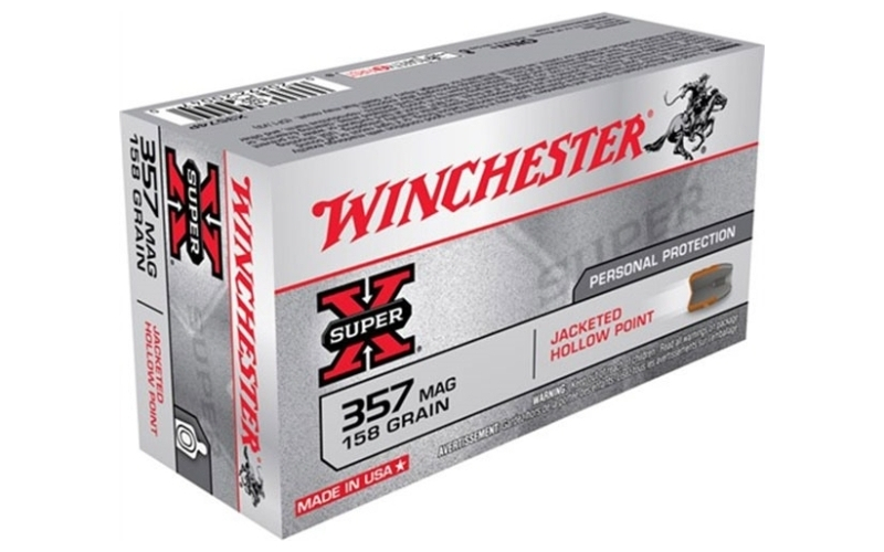 Winchester Ammunition 357 magnum 158gr jacketed hollow point 50/box