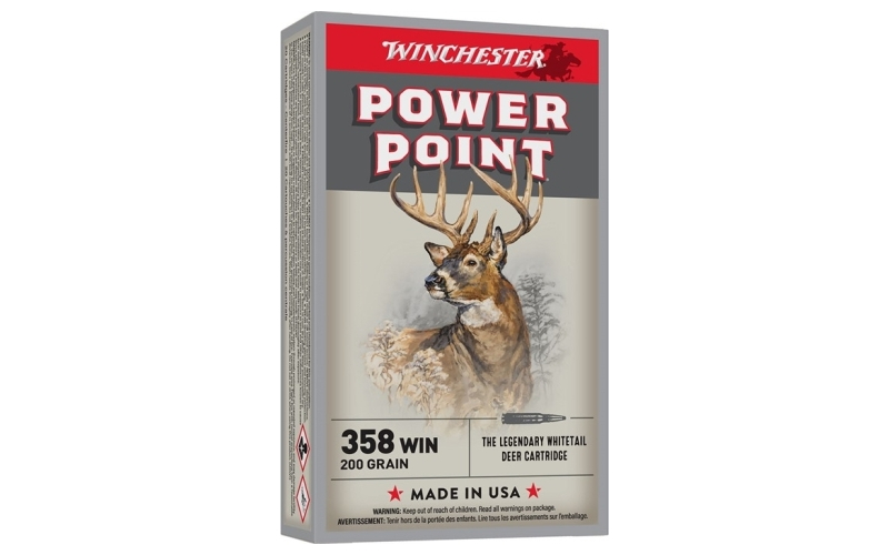 Winchester Ammunition 358 winchester 200gr power point 20/box