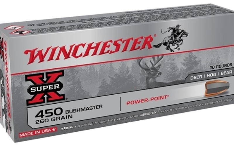 Winchester Ammunition 450 bushmaster 260gr power point 20/box