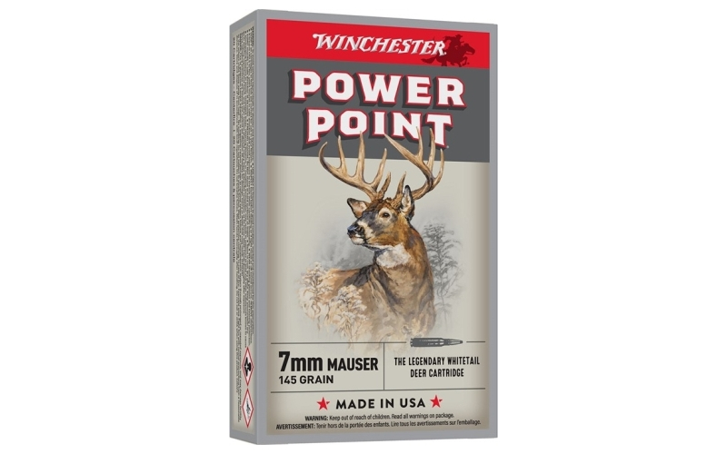 Winchester Ammunition 7mm (7x57mm) mauser 145gr power-point 20/box