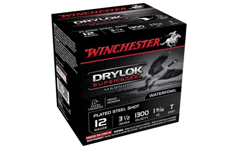 Winchester Ammunition 12 gauge 3-1/2'' 1-9/16 oz #t steel shot 25/box
