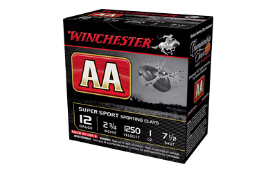 Winchester Ammunition AA Supersport Sporting Clay, 12 Gauge 2.75", #7.5, 1 oz, 25 Round Box AASC12507