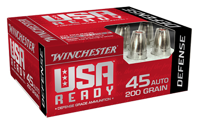 Winchester Ammunition USA Ready, 45 ACP, 200Gr, Hex-Vent Hollow Point, 20 Round Box RED45HP