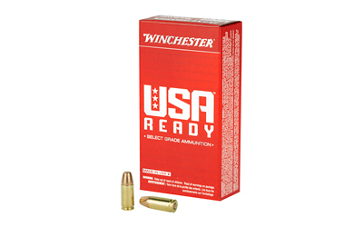 Winchester Ammunition USA Ready, 9MM, 115 Grain, Full Metal Jacket, 50 Round Box RED9