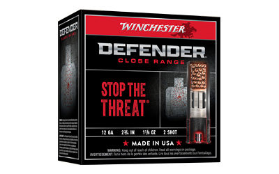 Winchester Ammunition DEFENDER, 12 Gauge 2.75", #2, 1 1/8 oz, Lead Shot, 25 Round Box S122PD25