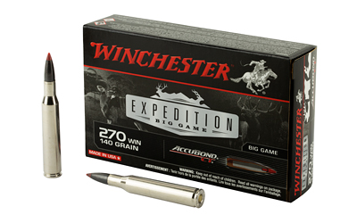 Winchester Ammunition Expedition Big Game, 270WIN, 140 Grain, Accubond CT, 20 Round Box S270CT