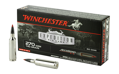 Winchester Ammunition Expedition Big Game, 270WSM, 140 Grain, AccuBond CT, 20 Round Box S270WSMCT
