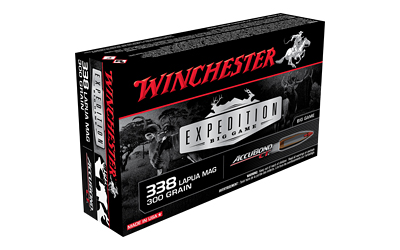 Winchester Ammunition Expedition Big Game, AccuBond CT, 338 Lapua, 300 Grain, Poly Tip, 20 Round Box S338LCT