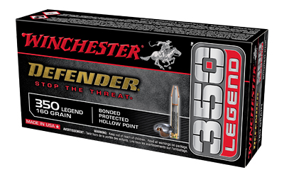 Winchester Ammunition Defender, 350 Legend, 160Gr, Bonded Hollow Point, 20 Round Box S350PDB