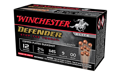 Winchester Ammunition Defender, 12 Gauge 2.75", 00 Buck, 10 Round Box SB1200PD