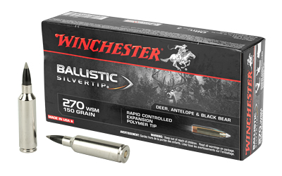 Winchester Ammunition Supreme, 270WSM, 150 Grain, Supreme Ballistic Silvertip, 20 Round Box SBST2705A