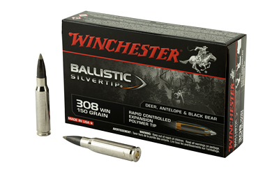Winchester Ammunition Ballistic Silvertip, 308WIN, 150 Grain, 20 Round Box SBST308