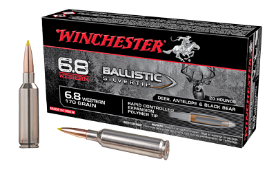 Winchester Ammunition Ballistic Silvertip, 6.8 Western, 170Gr, Ballistic Tip, 20 Round Box SBST68W