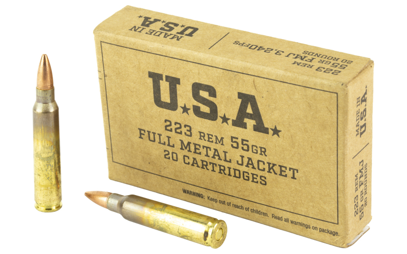 Winchester Ammunition USA, 223 Remington, 55Gr, Full Metal Jacket, 20, 1000 SG223KW