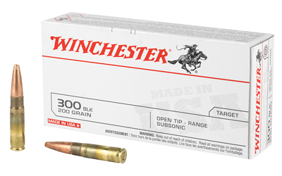 Winchester Ammunition USA, 300 Blackout, 200 Grain, Open Tip, Subsonic, 20 Round Box USA300BLKX