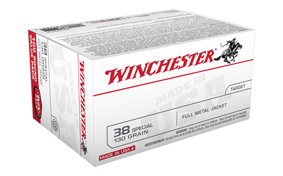Winchester Ammunition USA WHITE BOX, TARGET, 38 Special, 130 Grain, Full Metal Jacket, 100 Round Box USA38SPVP