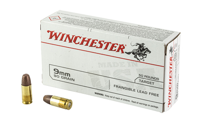 Winchester Ammunition USA Frangible Lead Free, 9MM, 90 Grain, 50 Round Box USA9F