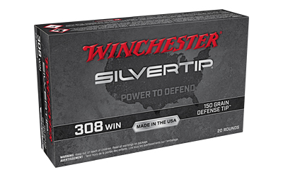Winchester Ammunition Silvertip, 308 Winchester, 150 Grain, Polymer Tip, 20 Round Box W308ST