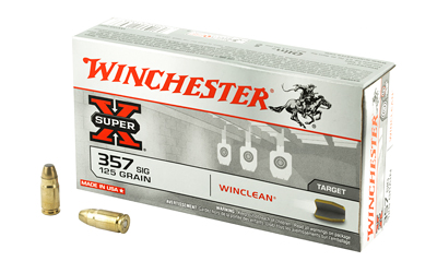 Winchester Ammunition Super X Winclean, 357SIG, 125 Grain, Brass Enclosed Base Clean, 50 Round Box WC357SIG
