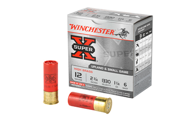 Winchester Ammunition Super-X, 12 Gauge, 2.75", #6, 1.25 oz., Shotshell, 25 Round Box X126
