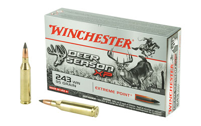Winchester Ammunition Deer Season, 243 Win, 95 Grain, Extreme Point Polymer Tip, 20 Round Box X243DS