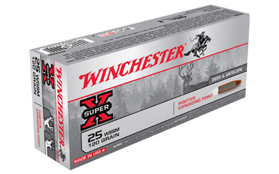 Winchester Ammunition Super-X, 25WIN, Super Short Magnum, 120 Grain, Positive Expanding Point, 20 Round Box X25WSS