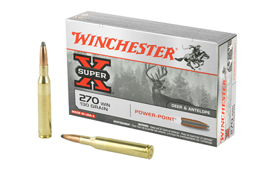 Winchester Ammunition Super-X, 270WIN, 130 Grain, Power Point, 20 Round Box X2705