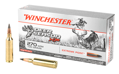 Winchester Ammunition Deer Season, 270 WSM, 130 Grain, Extreme Point Polymer Tip, 20 Round Box X270SDS