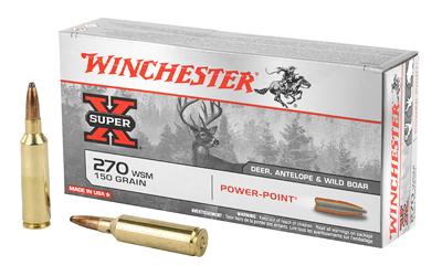 Winchester Ammunition Super-X, 270 WSM, 150 Grain, Power Point, 20 Round Box X270WSM