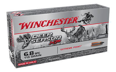 Winchester Ammunition Deer Season XP, 6.8 SPC, 115 Grain, Polymer Tip, 20 Round Box X68SPCDS