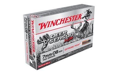 Winchester Ammunition Deer Season XP, 7MM-08, 140 Grain, Extreme Point Polymer Tip, 20 Round Box X708DS