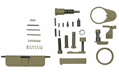 WMD Guns Accent Kit, Flat Dark Earth Finish, Includes Ejection Port Cover Door, Forward Assist, Safety Selector, Castle Nut, Receiver End Plate, Bolt Catch, Mag Lever, Mag Button, Pivot Pin, Takedown Pin, Trigger Guard, Buffer Retainer, and All Necessary Pins and Springs ACCKIT-FDE