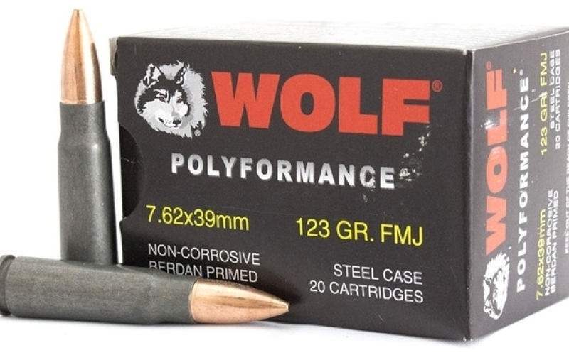 Wolf 7.62x39mm 123gr full metal jacket 20/box