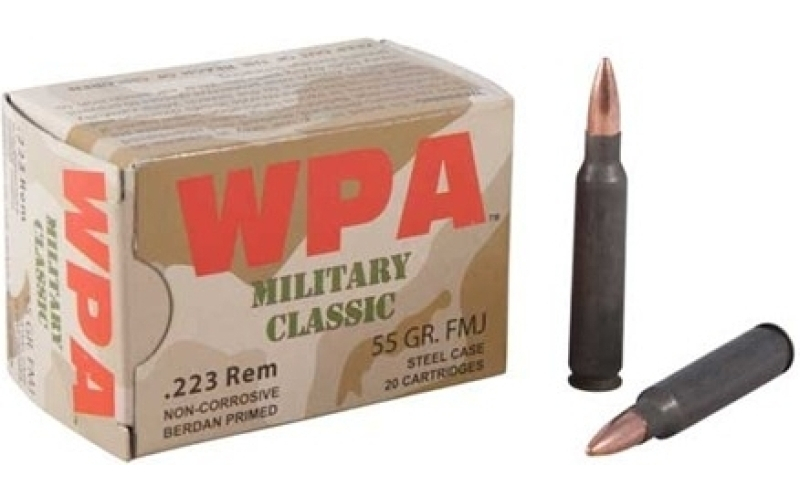 Wolf 223 remington 55gr bimetal full metal jacket 20/box