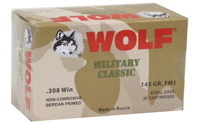 Wolf 308 winchester 145gr full metal jacket 20/box