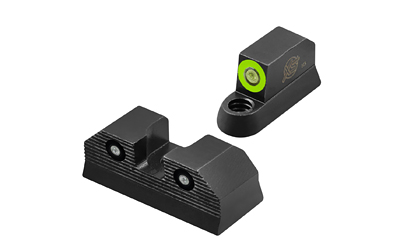 XS Sights R3D, 2.0, Tritium Night Sight, For CZ P10, Standard Height, Green Front Outline, Green Tritium Front/Rear CZ-R202S-6G