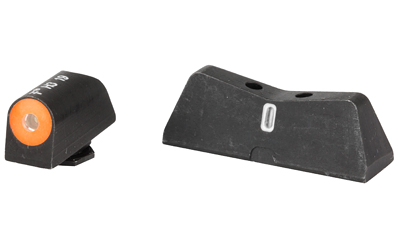 XS Sights DXT2 Big Dot Tritium Front, White Stripe Express Rear, Fits Glock 17/19/22/23/24/26/27/31/32/33/34/35/36/38, Taurus G3c/GX4/New Production G3, Walther PDP, Green with Orange Outline GL-0009S-5N