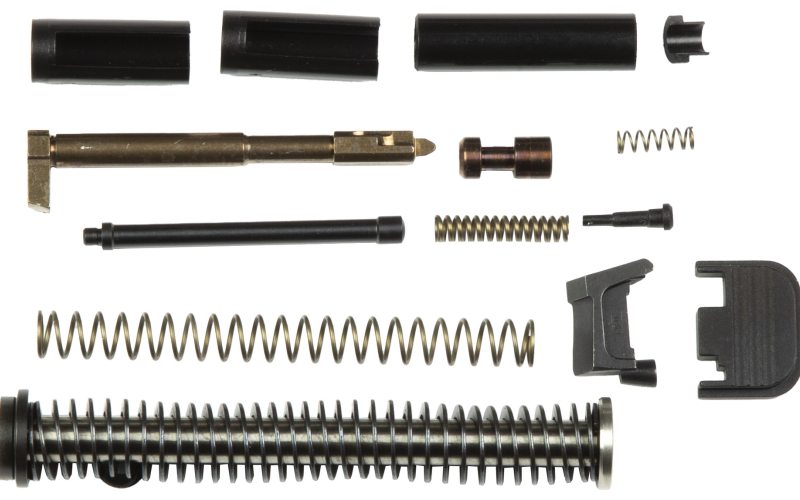Zaffiri Precision UPK, Upper Parts Kit, For Glock 17/34 Gen 4, Includes Firing Pin and Spring, Firing Pin Spacer Sleeve, Firing Pin Channel Liner, Spring Cups, Safety Plunger and Spring, Extractor, Extractor Depressor Plunger Assembly, Slide Recoil Cover Plate, Guide Rod 17.34.4.UPK