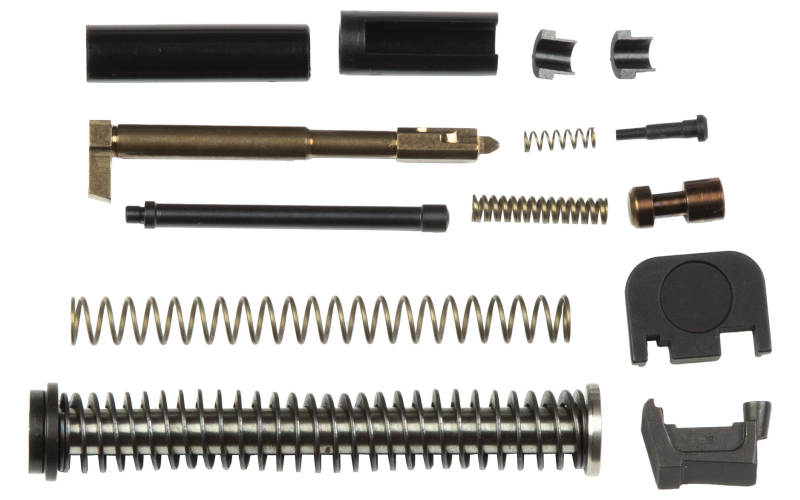 Zaffiri Precision UPK, Upper Parts Kit, For Glock 19 Gen 4, Includes Firing Pin and Spring, Firing Pin Spacer Sleeve, Firing Pin Channel Liner, Spring Cups, Safety Plunger and Spring, Extractor, Extractor Depressor Plunger Assembly, Slide Recoil Cover Plate, Upgraded Stainless Steel Guide Rod 19.4.UPK