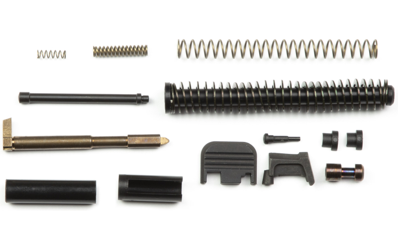 Zaffiri Precision UPK, Upper Parts Kit, For Glock 19 Gen 1-3, Includes Firing Pin and Spring, Firing Pin Spacer Sleeve, Firing Pin Channel Liner, Spring Cups, Safety Plunger and Spring, Extractor, Extractor Depressor Plunger Assembly, Slide Recoil Cover Plate, Guide Rod 19.UPK