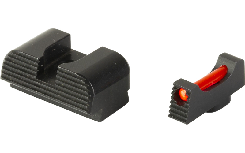 Zaffiri Precision Fiber Optic Sight Set, Fits Glock, Red Fiber Optic, Black Housing HD.Sights