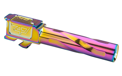 Zaffiri Precision Pistol Barrel, 40 S&W, 3.9", Spectrum (Rainbow PVD) Finish, For Glock 23 Gen 1-3 ZP.23BSP