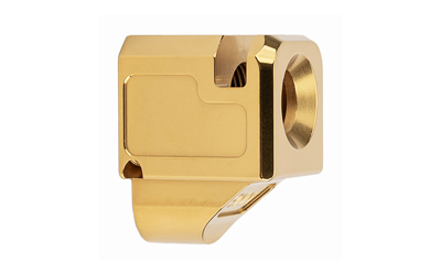 Zaffiri Precision Blowhole, Compensator, 9MM, TiN Finish, Gold, 1/2x28, Fits Glock 43/43X/48 ZP.COMP.43.G