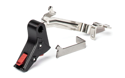 ZEV Technologies PRO Flat Trigger Bar Kit, For Gen 5 Glocks, Black w/ Red Safety, Includes Zev Pro Connector FFT-PRO-BAR-5G-B-R